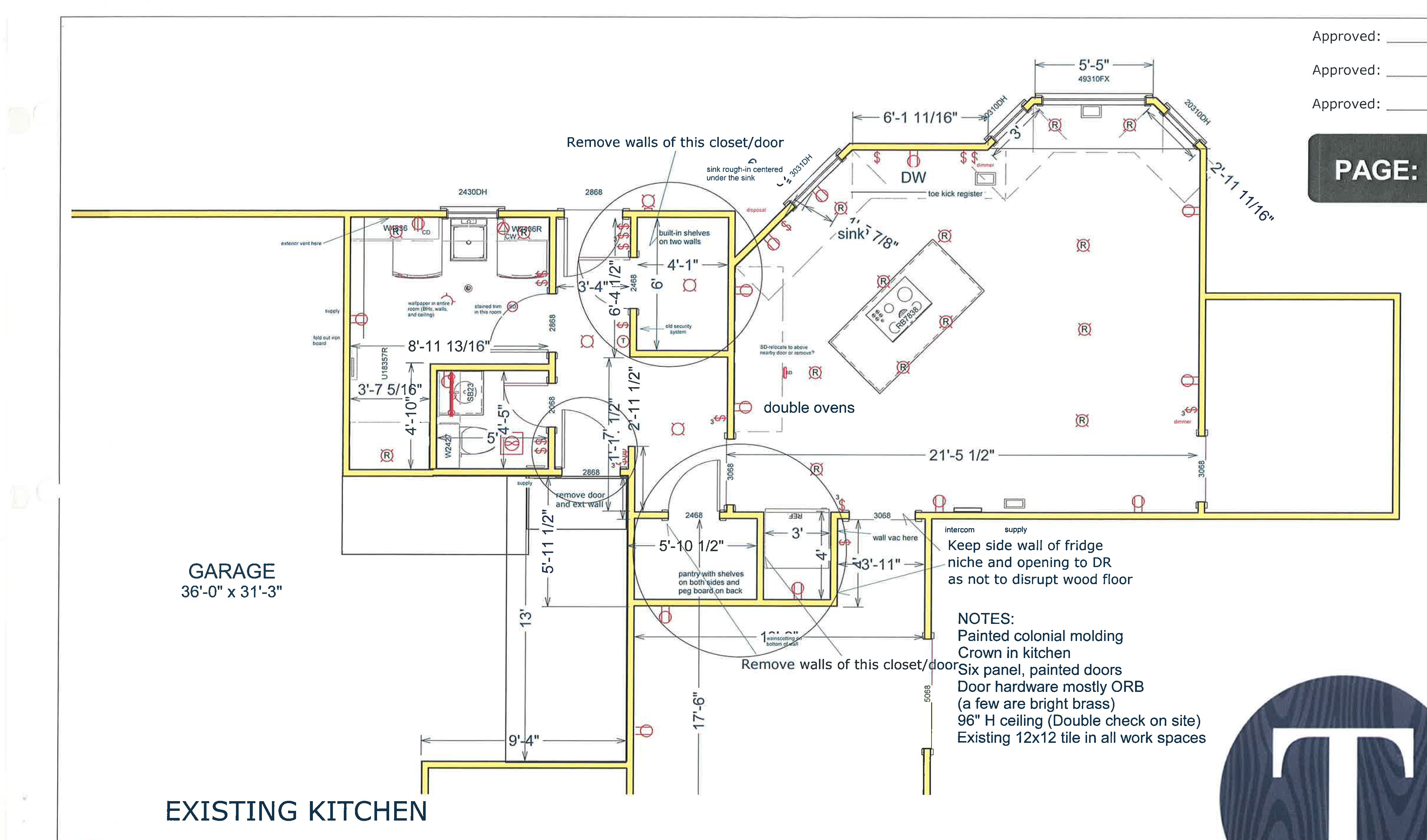 Existing floor plan