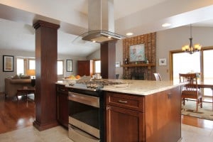 Kitchen Island with Cooktop