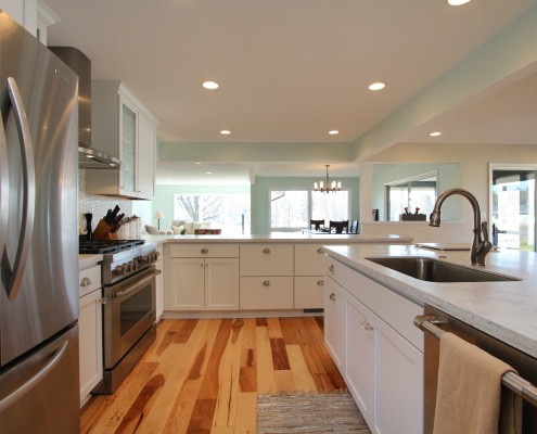 white cabinetry traditional kitchen