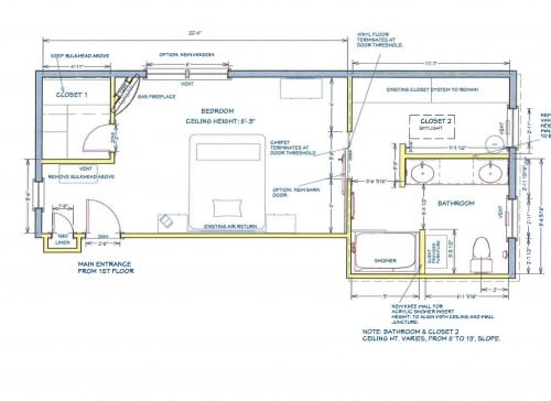 Thompson Remdodeling master bedroom remodel plan