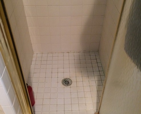 Before photo of shower.