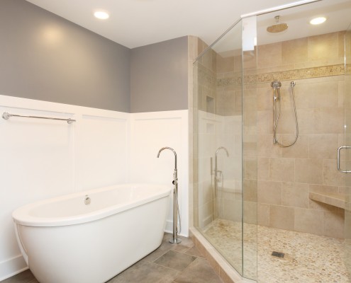 freestanding tub and shower