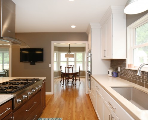 remodeled kitchen with breakfast nook