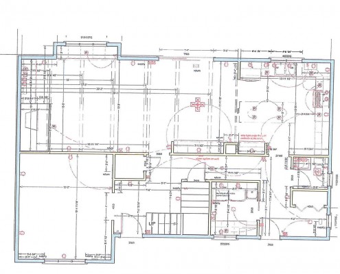 Existing main level floor plan.
