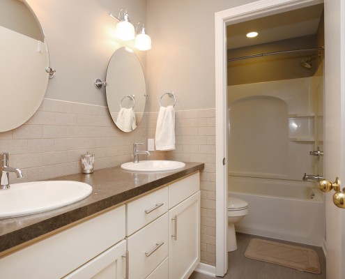 New bathroom for the kids to share.