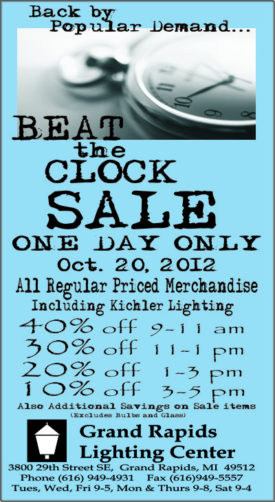 Beat The Clock At Grand Rapids Lighting Center Beat The Clock At Grand Rapids Lighting Center