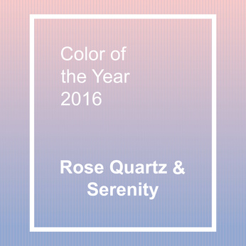 Rose Quartz and Serenity - trendy fashion color of the year 2016.