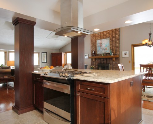 Kitchen Island with Cooktop