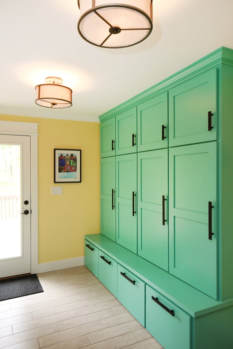 mudroom with lockers