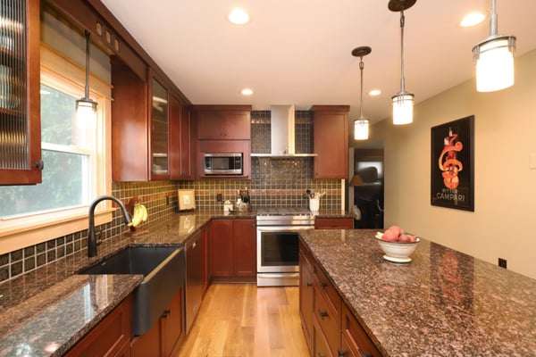 dark mission kitchen cabinets design