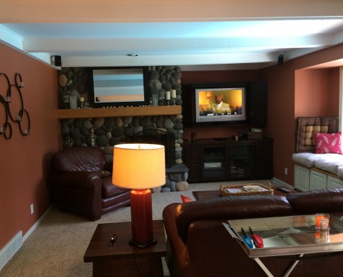 living room before remodel