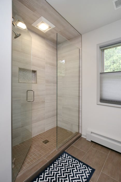 new shower in bathroom remodel