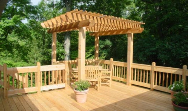 natural wood decking